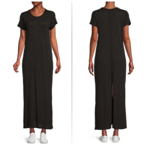 ATM Anthony Tomas Melillo Maxi T-Shirt Dress Womens M Designer Pocket Cotton - Picture 1 of 13